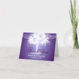 Cartões de Agradecimento de Casamento com Luzes de