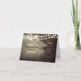 cartões de agradecimento de casamento com luzes ro