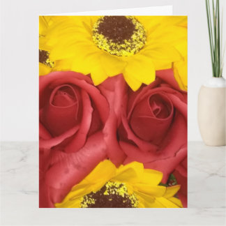 Cartões de agradecimento de casamento com rosas ve