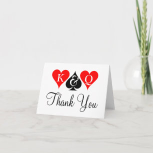 Cartões de agradecimento de casamento com tema de 