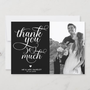 Cartões de Agradecimento de Casamento com Tipograf