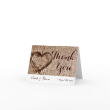 Cartões de Agradecimento de Casamento Coração de C