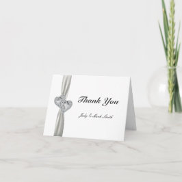 Cartões de Agradecimento de Casamento Corações Bra