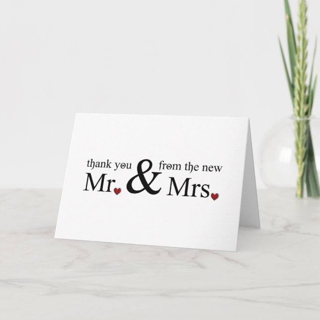 Cartões de Agradecimento de Casamento D9 (Frente)