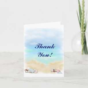 Cartões de agradecimento de casamento da Praia Sea