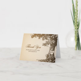 cartões de agradecimento de casamento de velho car