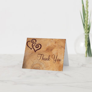Cartões de Agradecimento de Casamento em Madeira R