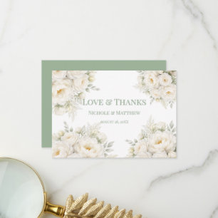 Cartões de Agradecimento de Casamento Florais Bran