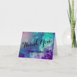 Cartões de Agradecimento de Casamento Galáxia Fumê