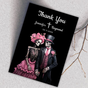 Cartões de Agradecimento de Casamento Gótico de Es