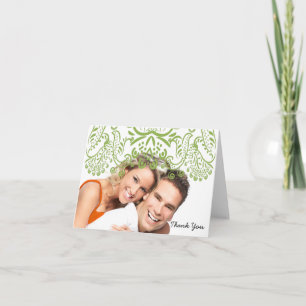 Cartões de Agradecimento de Casamento Lime Love Bi