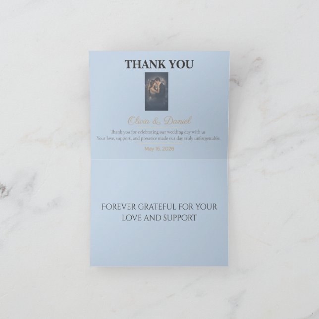 Cartões de Agradecimento de Casamento | Notas de G (Interior)