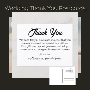 Cartões de Agradecimento de Casamento Obrigado