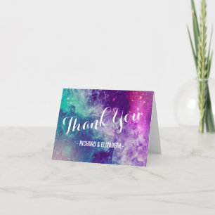 Cartões de Agradecimento de Casamento Pastel Galax
