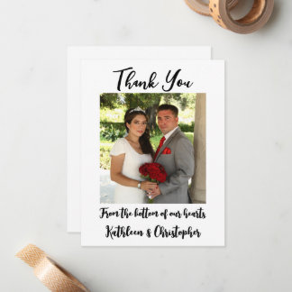 Cartões de Agradecimento de Casamento Personalizad