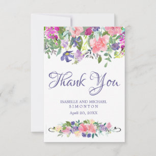 Cartões de Agradecimento de Casamento Personalizad