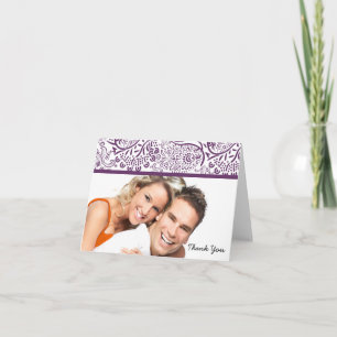 Cartões de Agradecimento de Casamento Plum Love Bi