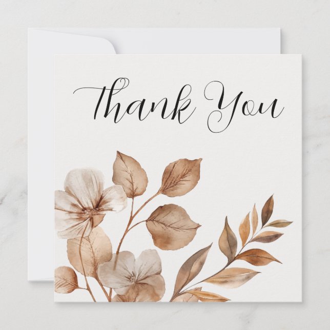 Cartões de Agradecimento de Casamento Romance Rúst (Frente)