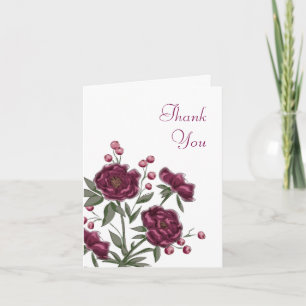 Cartões de Agradecimento de Casamento Rosa Marrom