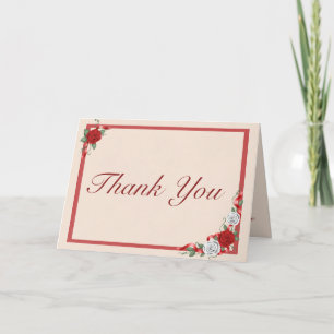 Cartões de Agradecimento de Casamento Rosas Vermel