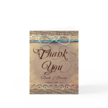 Cartões de Agradecimento de Casamento Rústico Coun