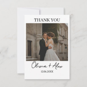 Cartões de Agradecimento de Casamento Simples Mode