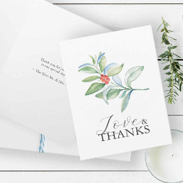 Cartões de Agradecimento de Casamento Tema Natal