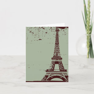 Cartões de Agradecimento de Casamento Torre Eiffel