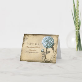 cartões de agradecimento de casamento vintage com