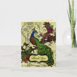 Cartões de Agradecimento de Casamento Vintage Peac