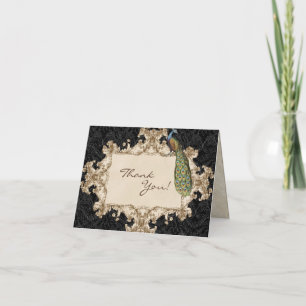 Cartões de Agradecimento de Casamento Vintage Peac