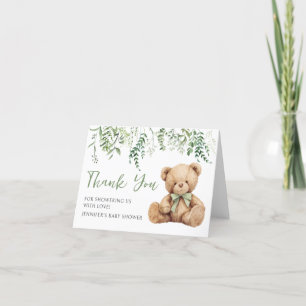 Cartões de Agradecimento de Chás de Bebê Urso de P