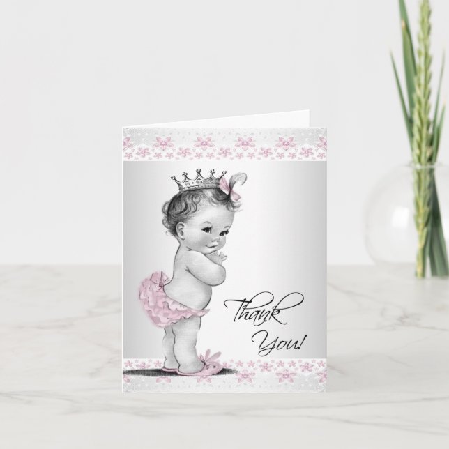 Cartões de Agradecimento de Chuvada de Bebê Prince (Frente)