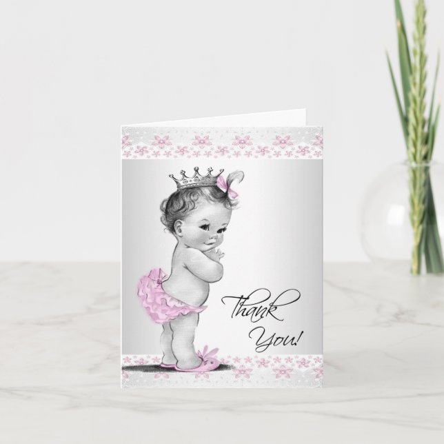 Cartões de Agradecimento de Chuvada de Bebê Prince (Frente)
