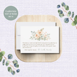 Cartões de Agradecimento de Chuveiro de Bebê Flora