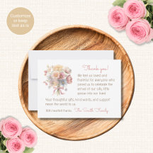 Cartões de Agradecimento de Chuvinha de Bebê Flora