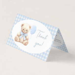 Cartões de Agradecimento de Chuvinha de Bebê Urso 