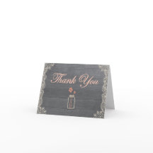 Cartões de Agradecimento de Coral em Pote de Pedra