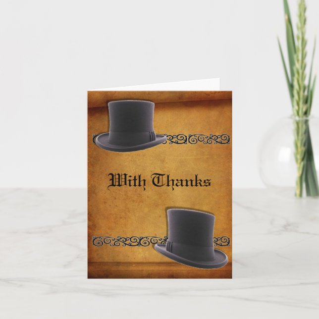 Cartões de Agradecimento de Costume de Casamento G (Frente)