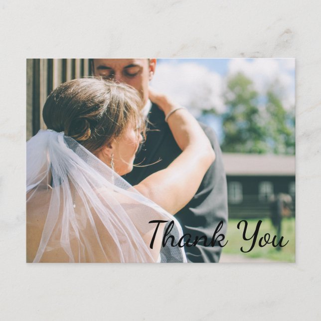 Cartões de Agradecimento de Foto de Casamento (Frente)