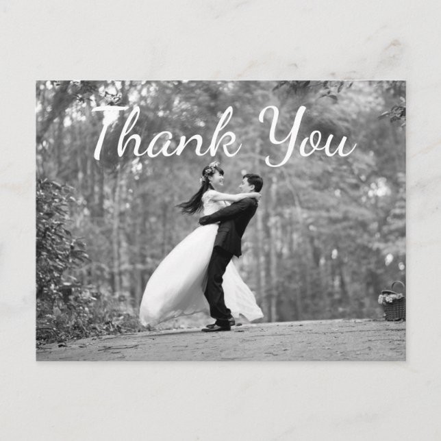 Cartões de Agradecimento de Foto de Casamento (Frente)