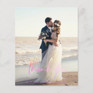 Cartões de Agradecimento de Fotos de Casamento com
