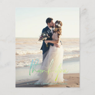 Cartões de Agradecimento de Fotos de Casamento com