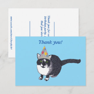 Cartões de Agradecimento de Gato Tuxedo Fofo