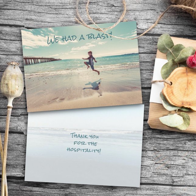 Cartões de Agradecimento de Hospitalidade na Praia (Criador carregado)