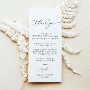 Cartões de Agradecimento de Mesa de Casamento com