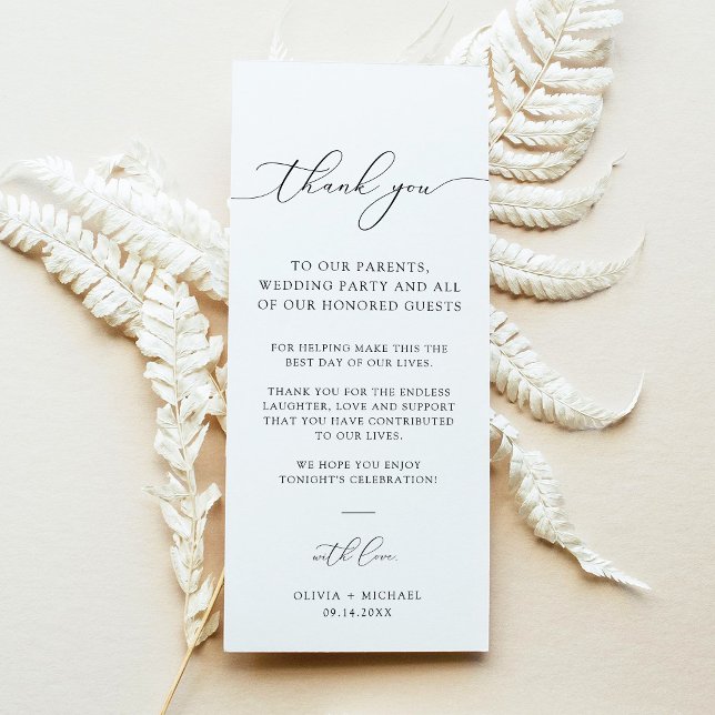 Cartões de Agradecimento de Mesa de Casamento com  (Criador carregado)