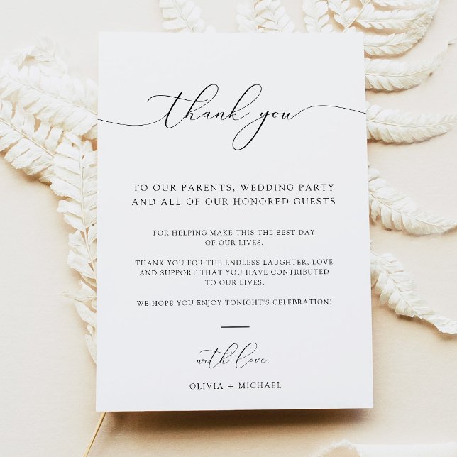 Cartões de Agradecimento de Mesa de Casamento Mini (Criador carregado)