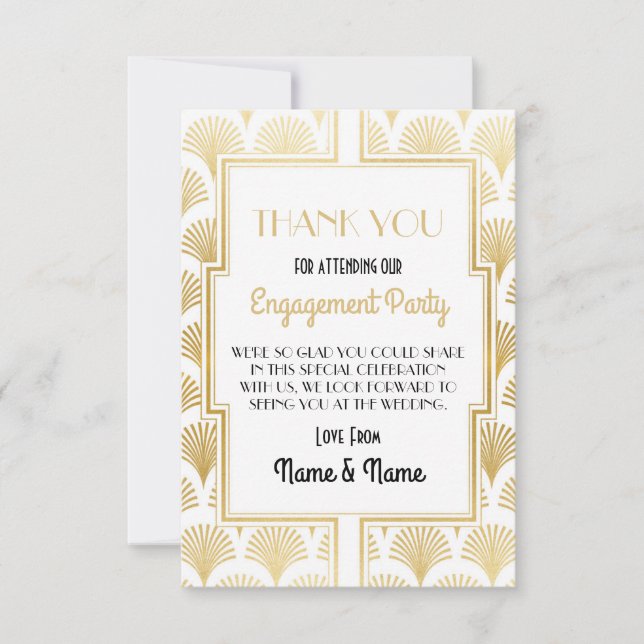 Cartões de Agradecimento de Noivado de Casamento d (Frente)