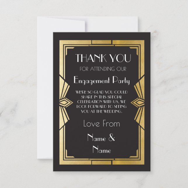 Cartões de Agradecimento de Noivado e Casamento do (Frente)